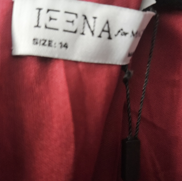 Mac Duggal 27350 Satin Wine Embellished High Neck Dress SZ 14 NWT - Picture 12 of 13